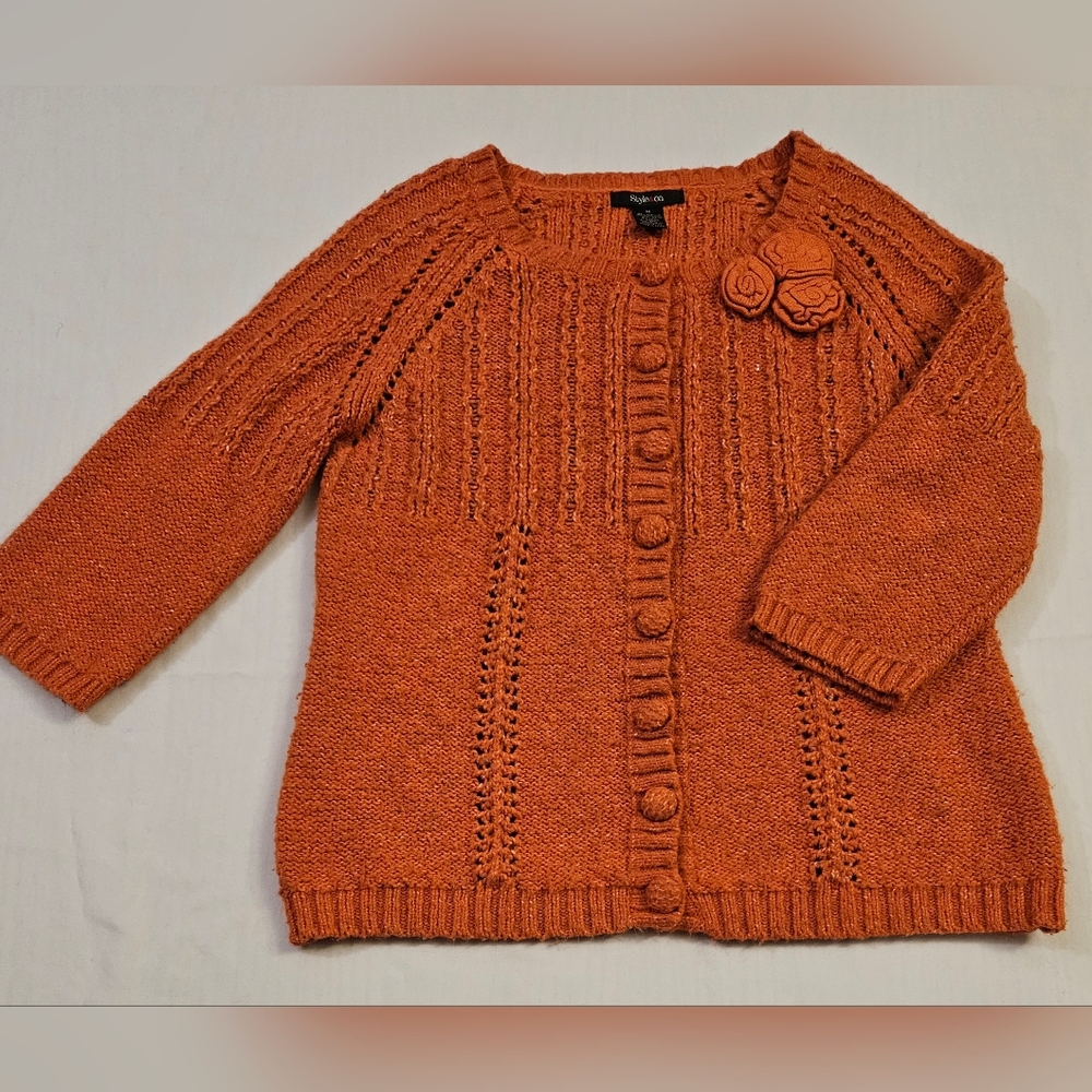 Style&Co Vintage Orange Sweater - Picture 6 of 7